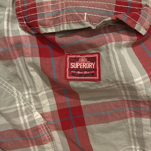 Superdry Plaid Cargo Shorts - Picture 7 of 9